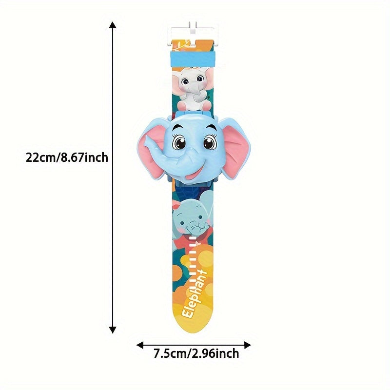 Children Dinosaur Projection Watch Electronic Watch For Kids Flip Watch Adjustable Digital Screen 3D Cartoon Animal 24 Projection Patterns Birthday Gift Educational Toy Christmas, Halloween Gift