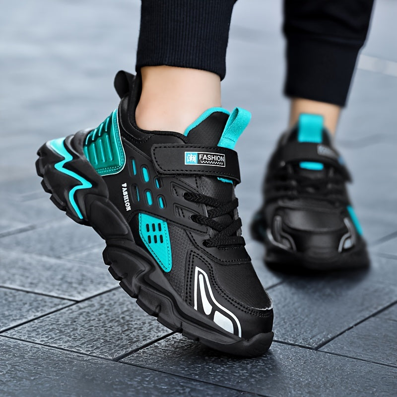 Boy'S Trendy Chunky Shoes, Comfy Non Slip Casual Soft Sole Waterproof Sneakers For Kids Outdoor Activities