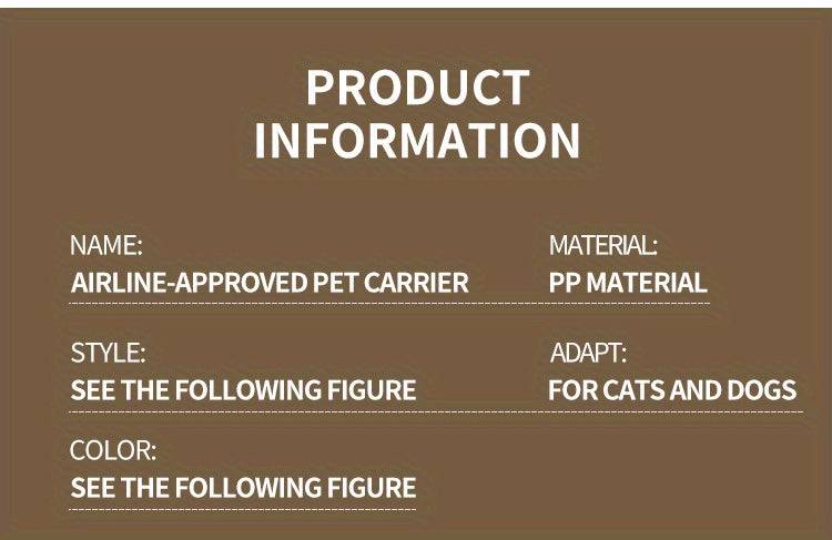 Portable Pet Carrier for Cats and Dogs - Airline Approved Travel Crate with Comfortable Interior Padding and Secure Locking Mechanism - For Small to Medium Pets - Suitable for Air Travel & Road Trips - Perfect Gift for Pet Ow
