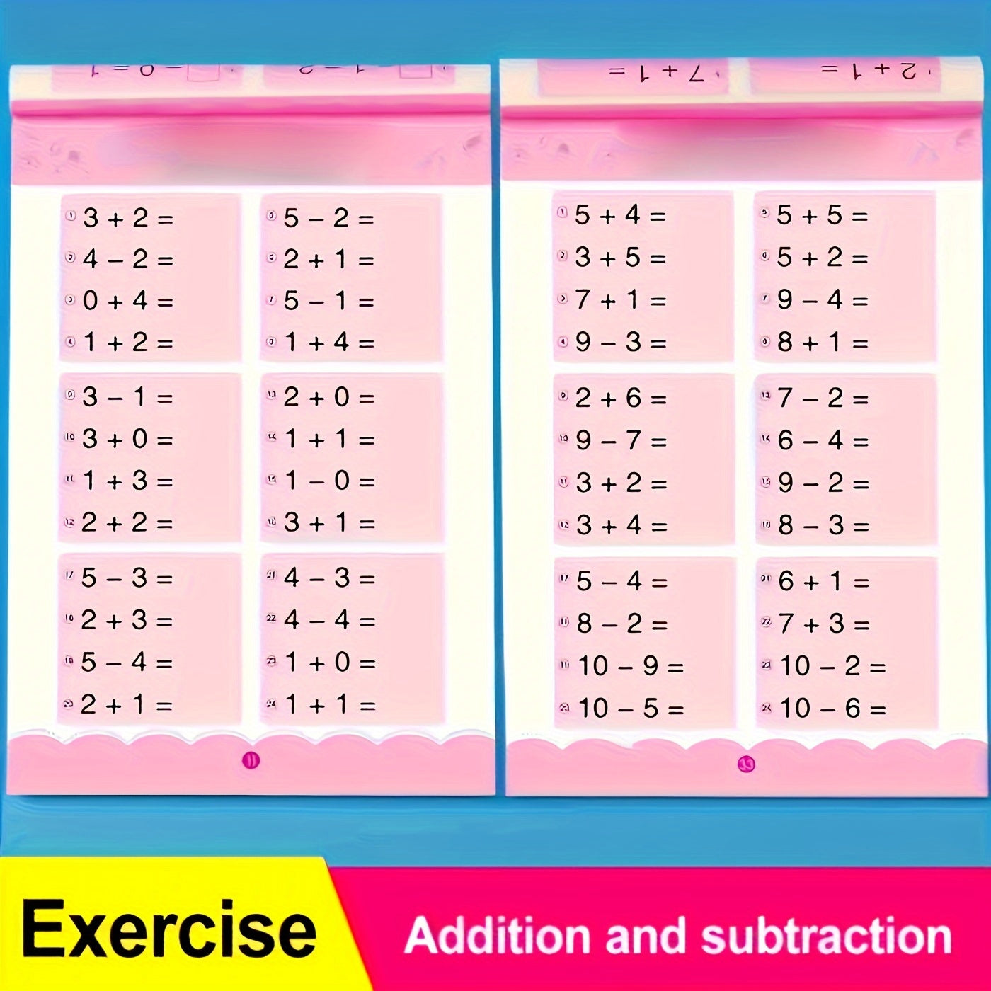 1pc, Addition And Subtraction Math Learning Exercise Books, Handwritten Arithmetic Exercise Books, Notebooks, School Supplies, Back To School, Libretas, Aesthetic School Supplies, School (including Chinese Characters, But Doe