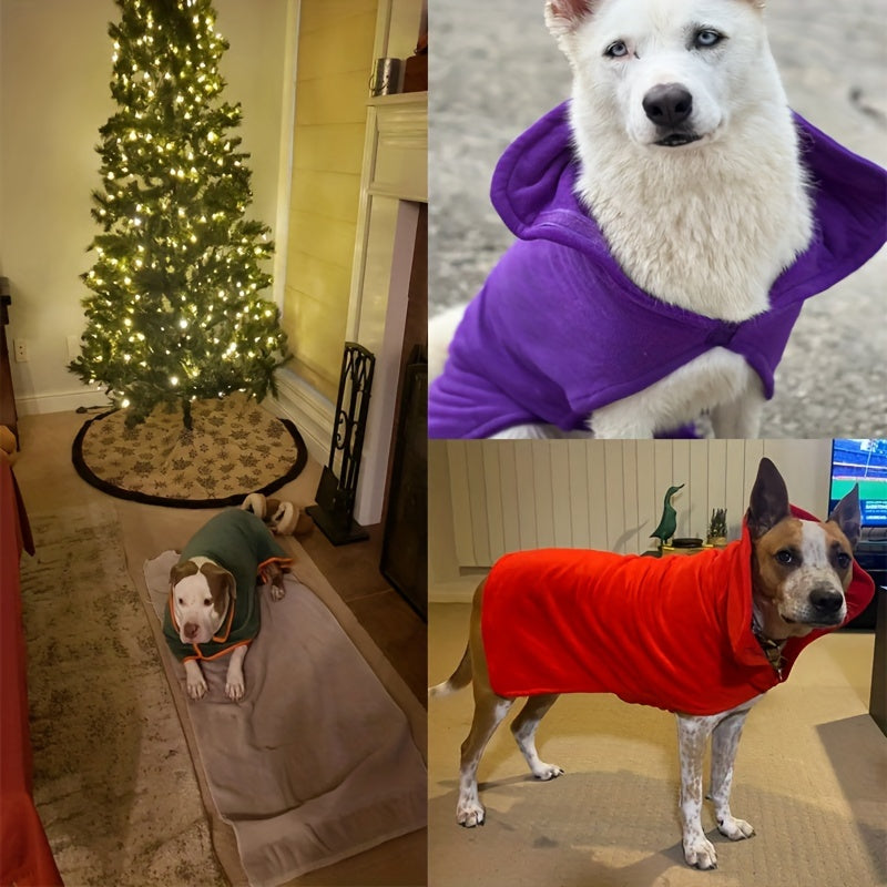 Ultra-Soft Microfiber Dog Bathrobe Towel - Dogs Grooming Essential for Drying and Comfort - Super Absorbent, Quick-Drying, Cozy Robe Vest for Pets