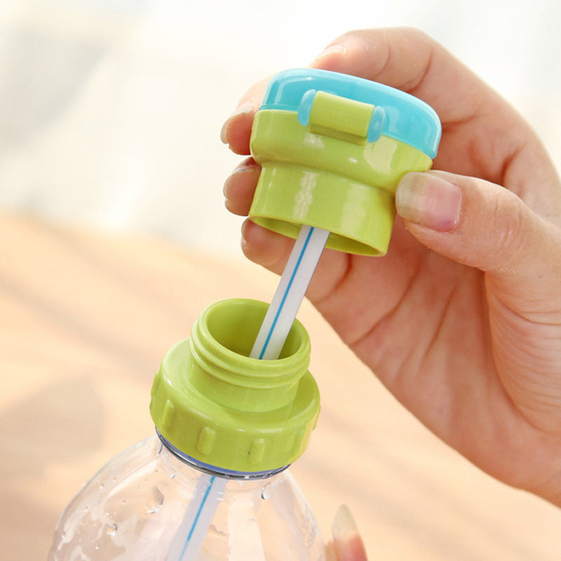 Spill-Proof Kids Water Bottle Cap with Straw, Halloween/Christmas/Thanksgiving/Easter Gift for Kids