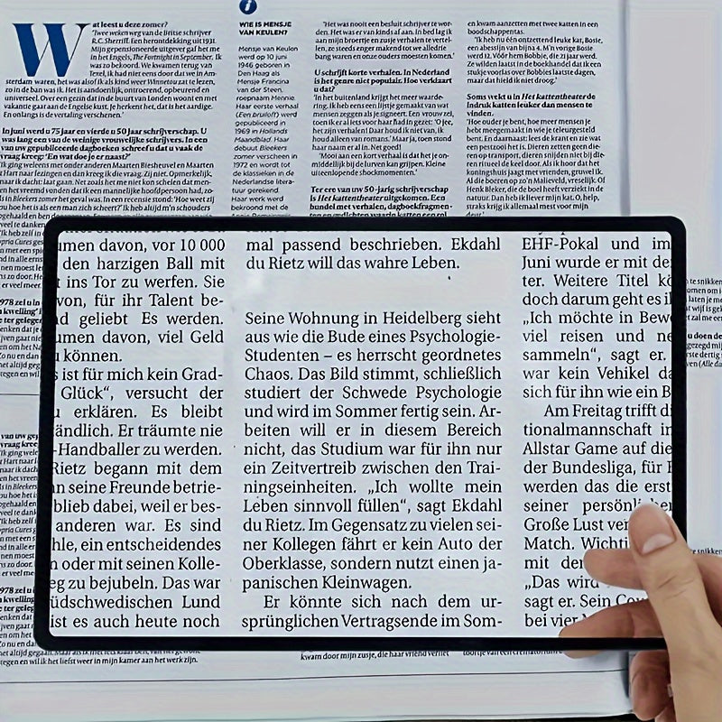 UltraVision 3X Magnifier - Crystal-Clear Portable Transparent Card-Style Magnifying Glass with Compact Design for Seniors & Low Vision Readers - Ideal for Enhancing Small Prints, Maps, Books, and Everyday Reading