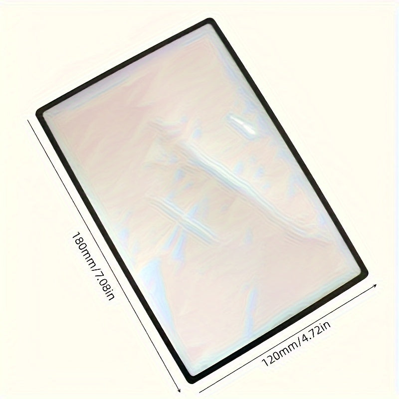 UltraVision 3X Magnifier - Crystal-Clear Portable Transparent Card-Style Magnifying Glass with Compact Design for Seniors & Low Vision Readers - Ideal for Enhancing Small Prints, Maps, Books, and Everyday Reading