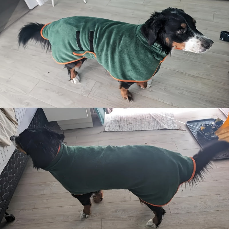 Ultra-Soft Microfiber Dog Bathrobe Towel - Dogs Grooming Essential for Drying and Comfort - Super Absorbent, Quick-Drying, Cozy Robe Vest for Pets