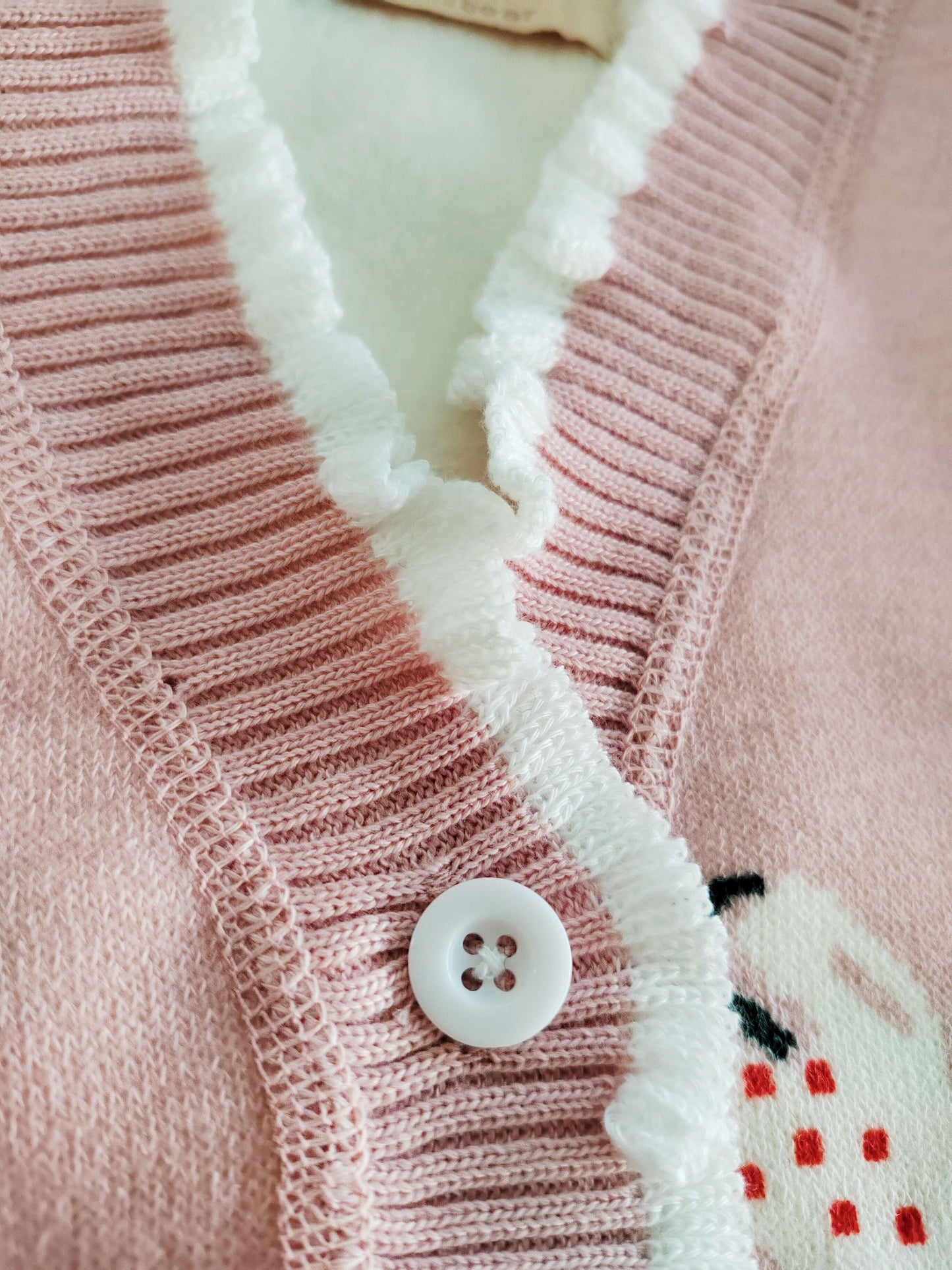 Girls' Stylish Fleece Sweater, Kids' Fashionable Warm Knitted Jacket for Toddlers and Babies