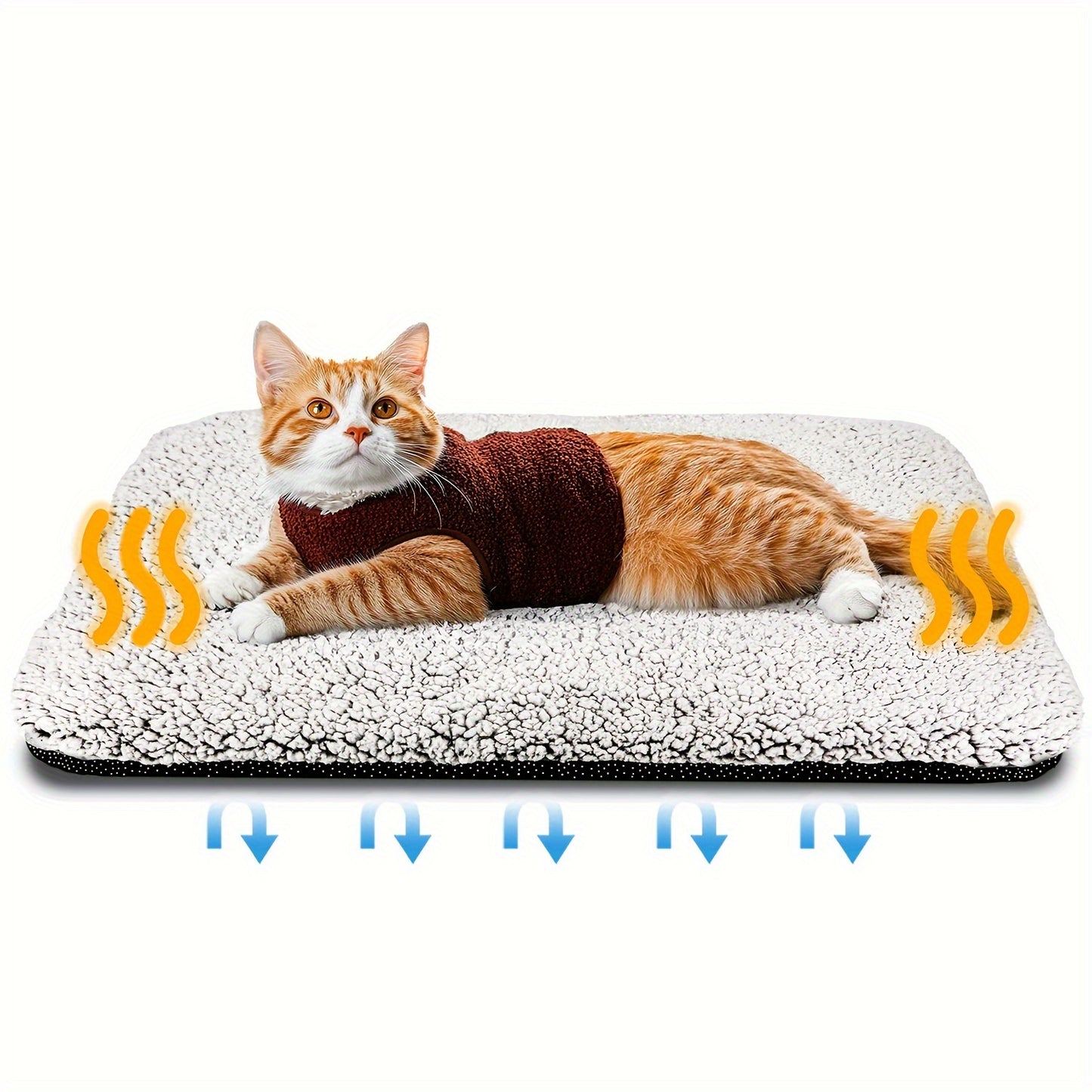 Self Warming Dog Cat Bed Self Heating Cat Dog Mat, Extra Warm Thermal Pet Pad For Indoor Outdoor Pets With Removable Non-Slip Bottom Cover