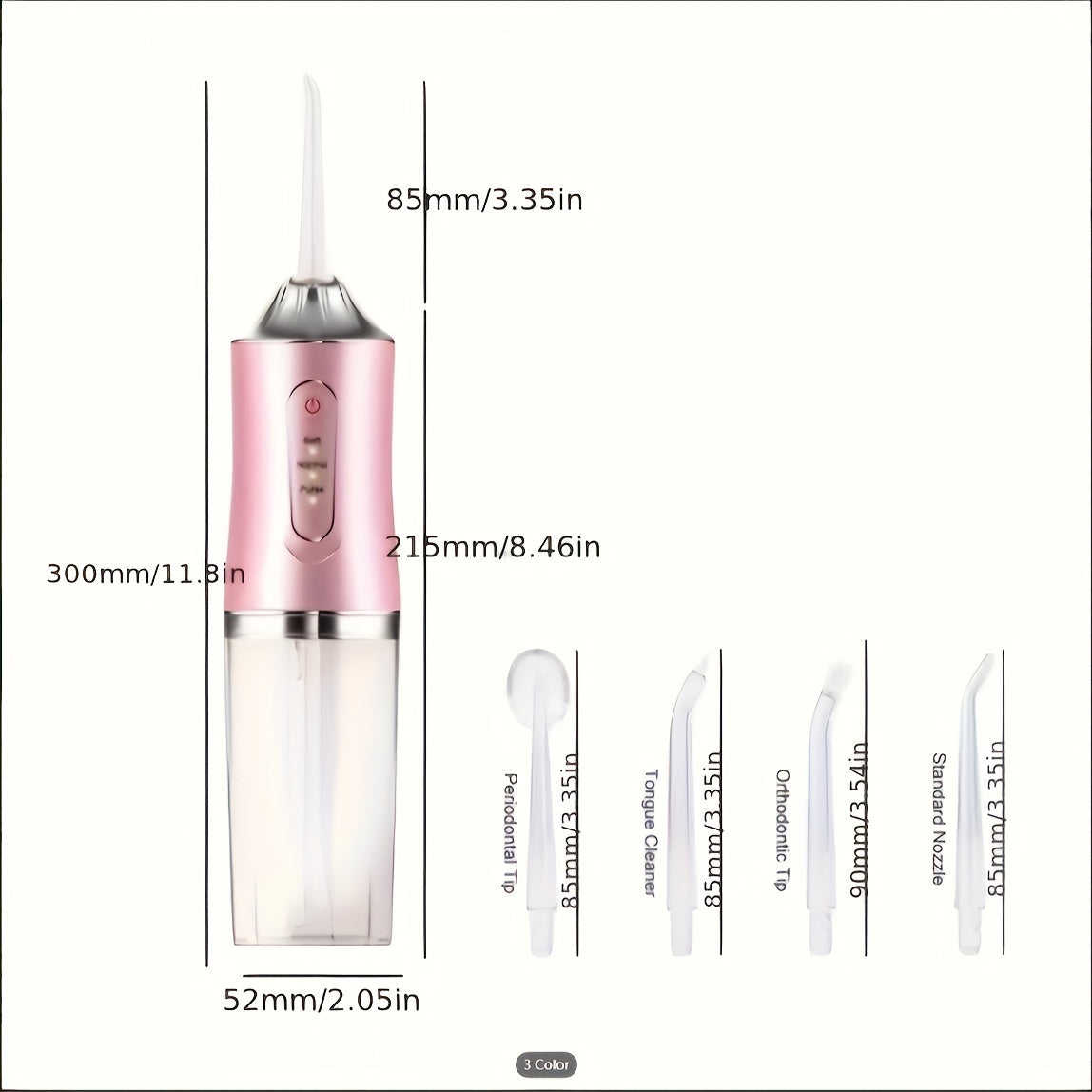 Electric Water Flosser, Intelligent Chip For Precise Pressure Control, 360 Degree Rotatable Nozzle, Oral Irrigator For Deep Teeth And Gum Cleaning, Available In Coral Powder & Mint Green Christmas Gift