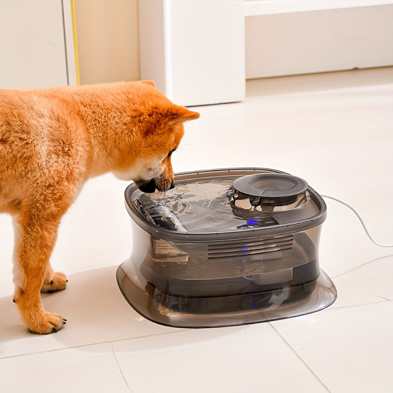 1.19gal Transparent Automatic Pet Water Fountain with Smart Silent Pump - USB Powered, Advanced Filtration for Cats & Dogs, Ideal for Small to Large Pets, Pet Hydration Solution|Modern Pet Accessory|Easyclean Pet Fountain, Wa