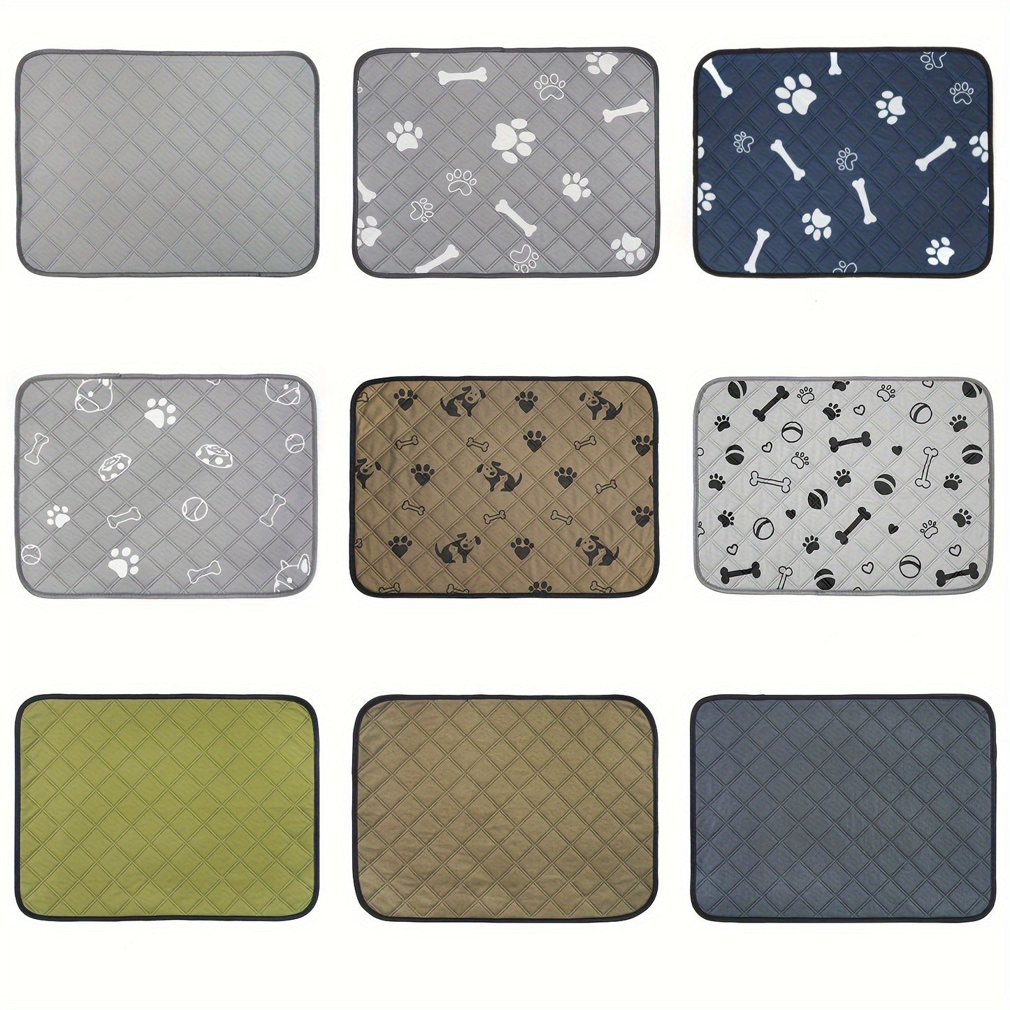 Waterproof & Non-Slip Bone Pattern Dog Pee Pad - Reusable, High Absorbent, Odor Control - Perfect for Potty Training Puppies & Small Pets, Quick-Drying, Durable, Fashionable Design for Indoor Use
