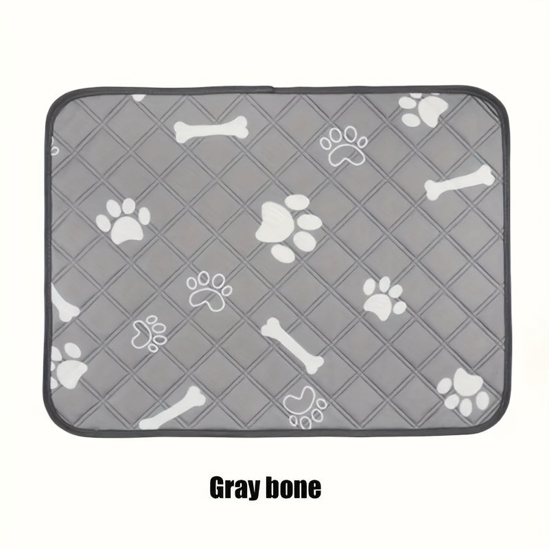 Waterproof & Non-Slip Bone Pattern Dog Pee Pad - Reusable, High Absorbent, Odor Control - Perfect for Potty Training Puppies & Small Pets, Quick-Drying, Durable, Fashionable Design for Indoor Use