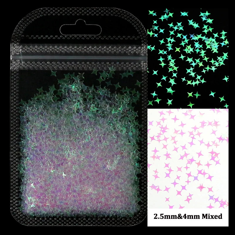 Starstruck Sparkle – Holographic Silver Nail Sequins for Viral DIY Looks