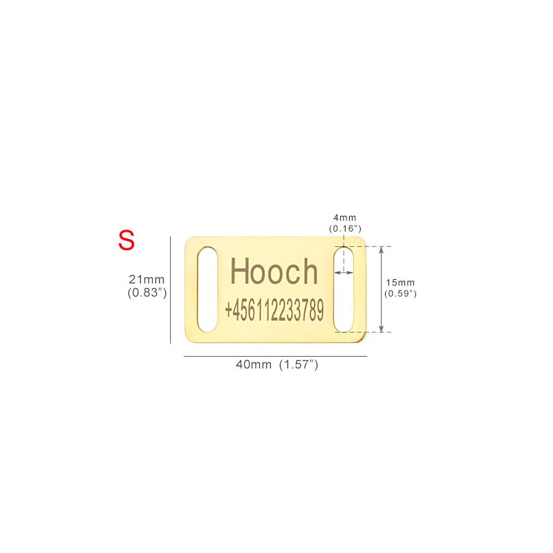 Anti-Lost Pet ID Card Accessories Customize Dog Tag Name Phone Engraved Big Dog Collar Nameplate Personalized Puppy For Cat