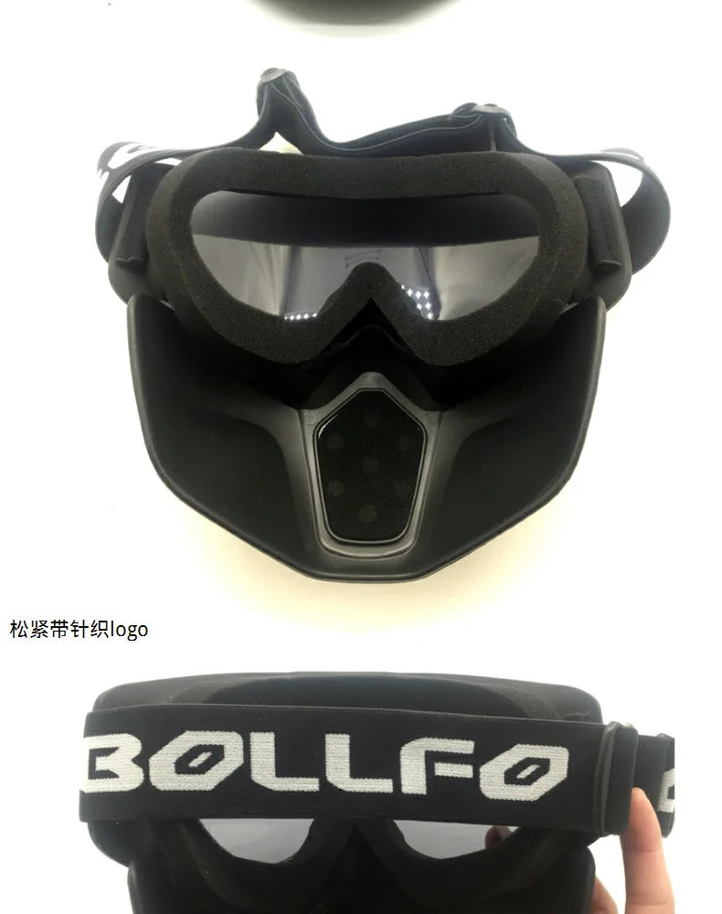 Motorcycle Face Mask Skull Open Face Helmet Mask Anti-UV Dust Helmets Goggles Vintage Mask Men Balaclava Winter Ski Face Shield