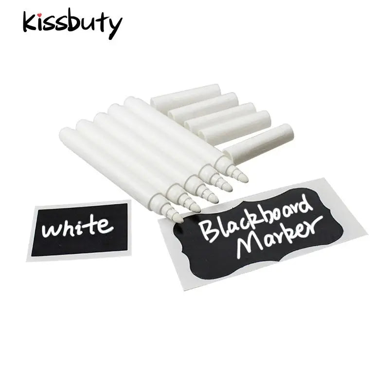 White Liquid Chalk Marker Set – 3/5/10/12pcs Erasable Pens for Glass, Chalkboards, Windows & Digital Blackboards