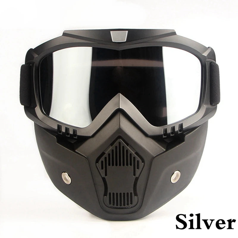 Bicycle helmet Full Face Anti-fog Mask Helmet Airsoft Full Head Gear Paintball Mask with Mouth Filter Safety Goggle Hunting Gear