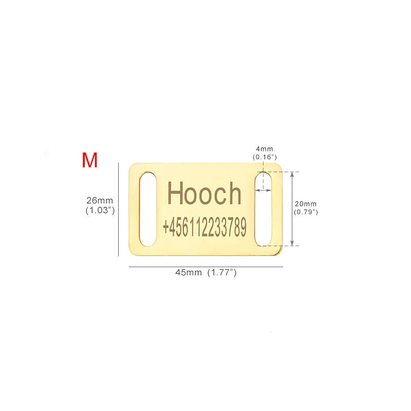 Anti-Lost Pet ID Card Accessories Customize Dog Tag Name Phone Engraved Big Dog Collar Nameplate Personalized Puppy For Cat