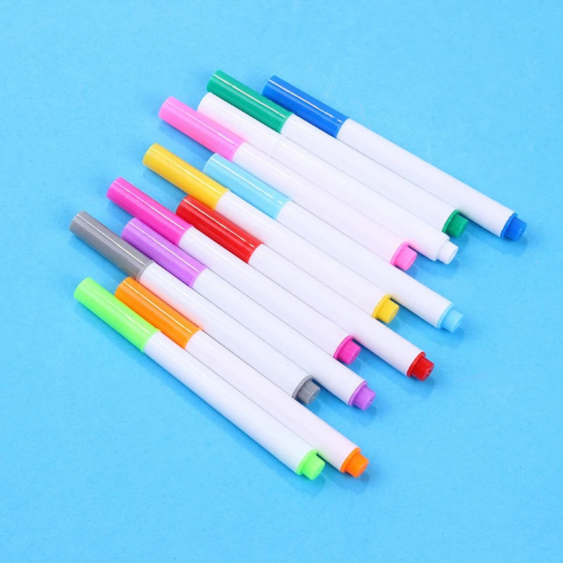 White Liquid Chalk Marker Set – 3/5/10/12pcs Erasable Pens for Glass, Chalkboards, Windows & Digital Blackboards