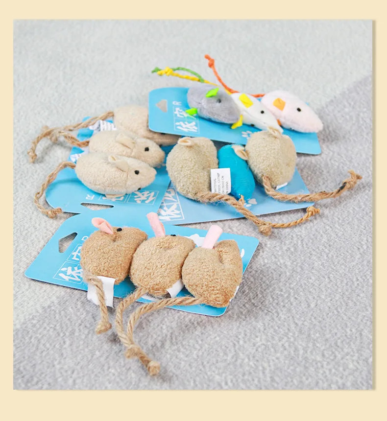 Catnip Cat Toy Soft Fleece Plush Simulation Mouse Catnip Seeds Toy Teeth Cleaning Interactive Funny Palying Toys for Cats Kitten