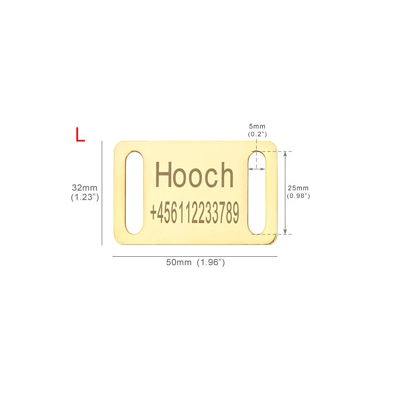 Anti-Lost Pet ID Card Accessories Customize Dog Tag Name Phone Engraved Big Dog Collar Nameplate Personalized Puppy For Cat