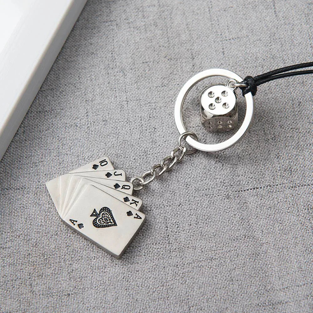 Charm Dice Poker Car Pendant Rearview Mirror Decoration Hanging Ornaments Automobiles Interior Car Accessories Holiday Gifts