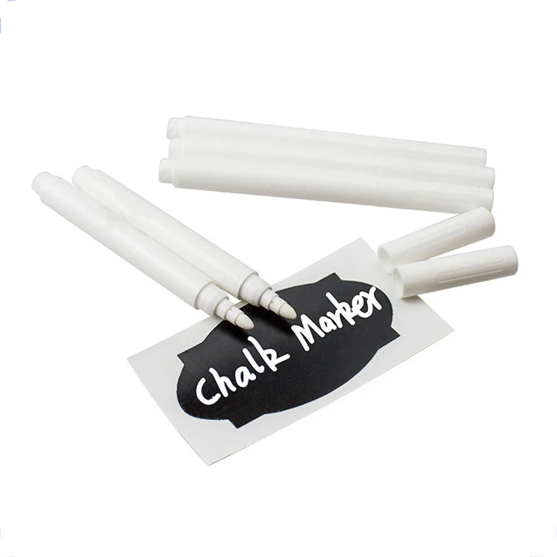 White Liquid Chalk Marker Set – 3/5/10/12pcs Erasable Pens for Glass, Chalkboards, Windows & Digital Blackboards