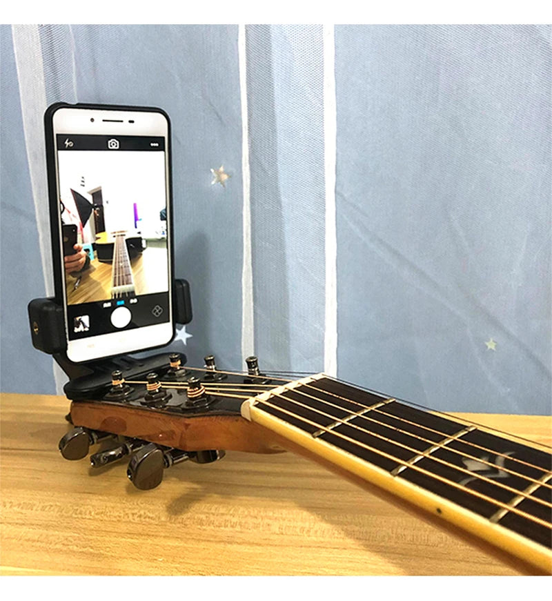 2022 New Phone Holder Stand Guitar Street Singing Song Holder Musicians Holder Mobile Live Guitar Stand For iphone 11 Xs Support