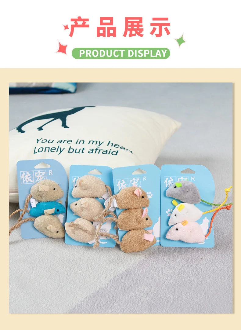 Catnip Cat Toy Soft Fleece Plush Simulation Mouse Catnip Seeds Toy Teeth Cleaning Interactive Funny Palying Toys for Cats Kitten