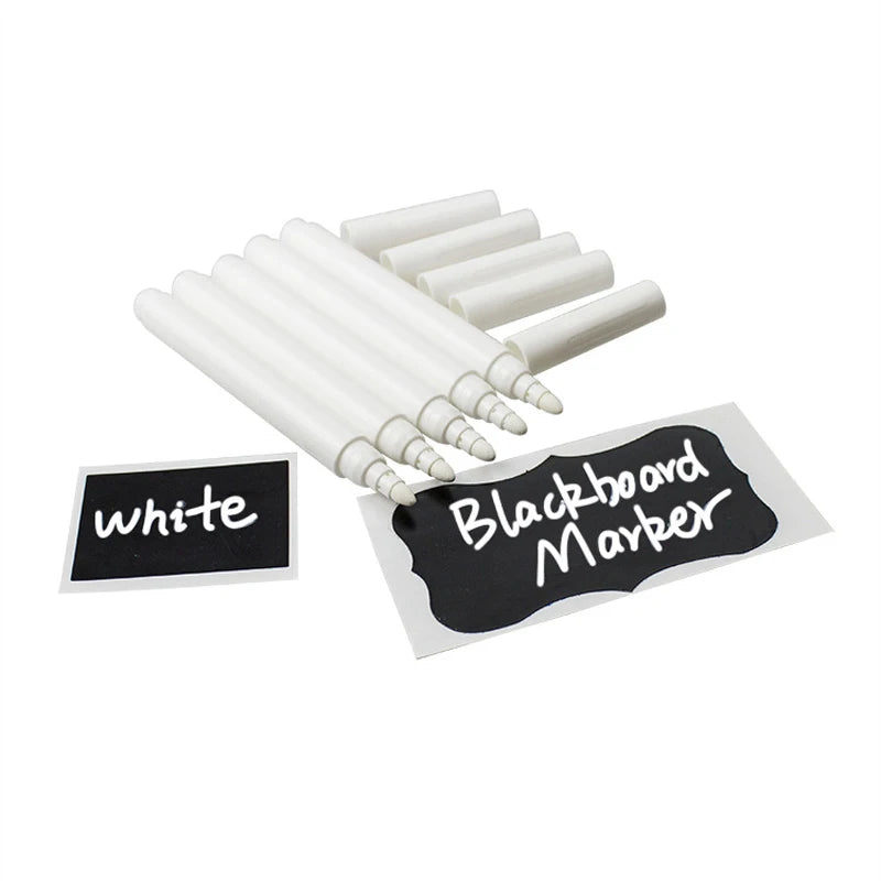 White Liquid Chalk Marker Set – 3/5/10/12pcs Erasable Pens for Glass, Chalkboards, Windows & Digital Blackboards