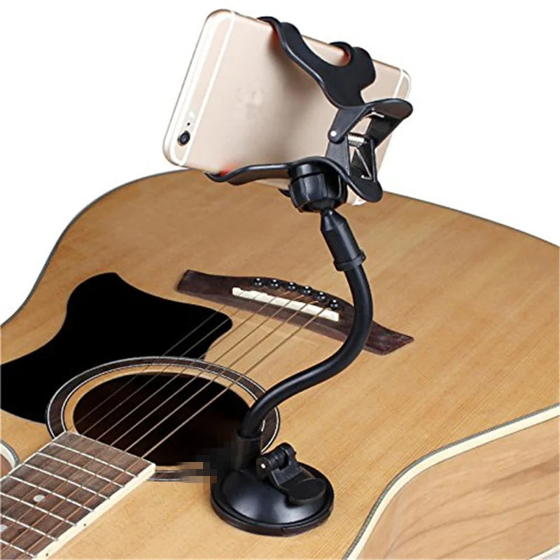 2022 New Phone Holder Stand Guitar Street Singing Song Holder Musicians Holder Mobile Live Guitar Stand For iphone 11 Xs Support