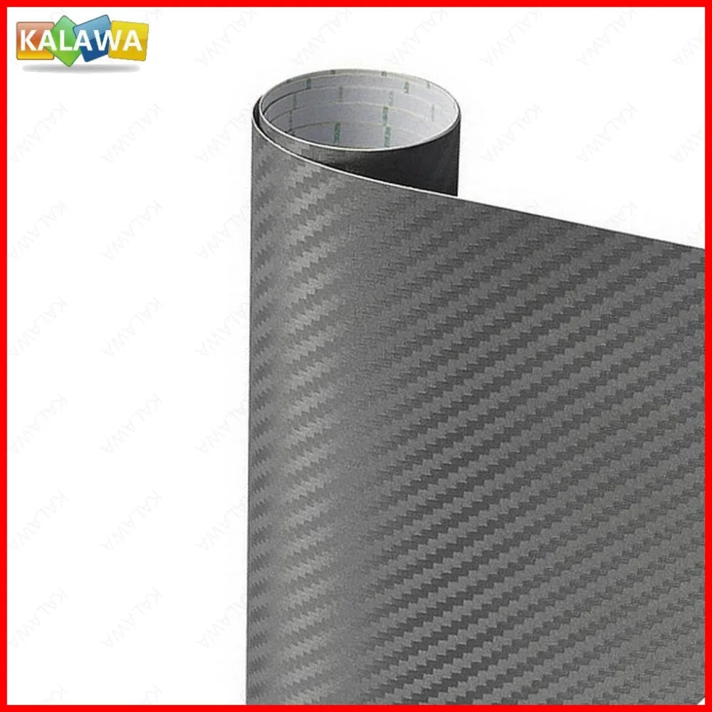 Multiple Size 3D Carbon Fiber Vinyl Wrap Furniture Film Car Sticker Motorcycle Decal Automobile Styling Black White Silver Tube