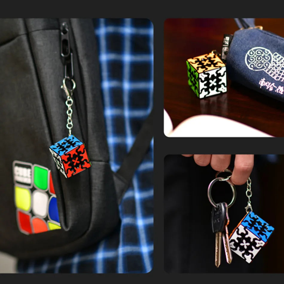 NEW QIYI Keychain Gear Mini Magic Cube 3x3x3 Cube Educational Puzzle 3x3 Cubo Magico Professional Toys for Children Kids Gifts