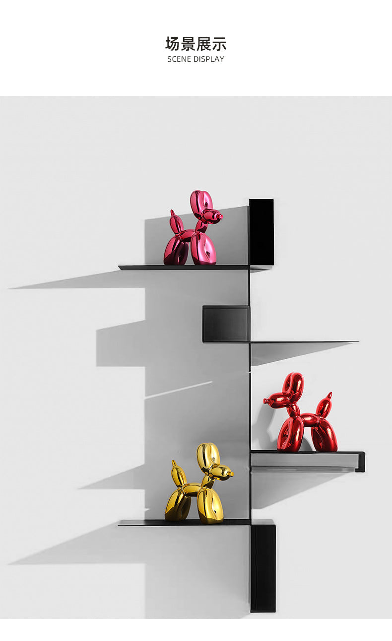 10cm 17cm Nordic Balloon Dog Sculpture Resin Animal Toy Statue Sculptures Figurine Crafts Home Decoration Room Desktop blue Gift