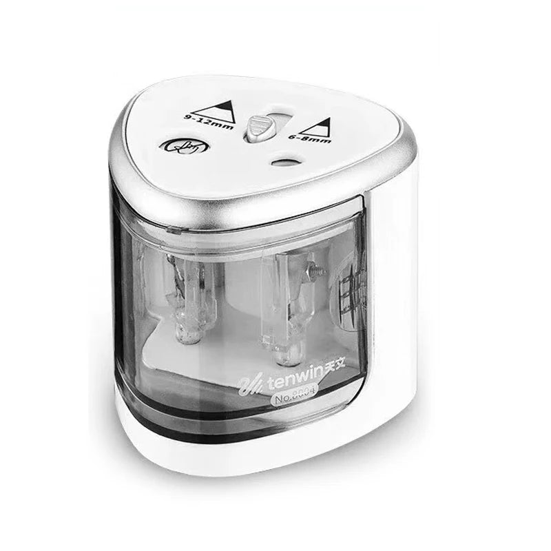 enwin Dual-Hole Electric Pencil Sharpener – Auto Switch Design for Home, School & Creative Art Stationery Use