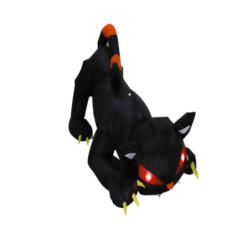 Halloween 1.8M Black Cat Shakes Head Ghost Festival Built-in LED Lights Up Inflatable Gas Mold Christmas Garden Decor Ornament