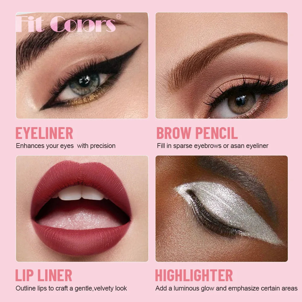 Waterproof Matte Lip Liner Contours Lips Long Lasting Weightless Precise Liner with Super Soft Blendable Texture Matte Soft