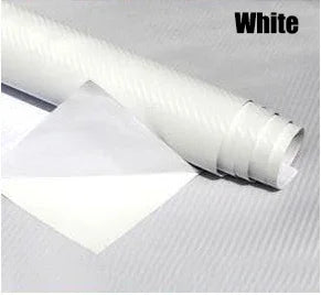Carbon Fiber Vinyl Wrap Film Car Vehicle Waterproof 127cm x30cm 3D Sticker Sheet Roll Silver Gold Black free shipping