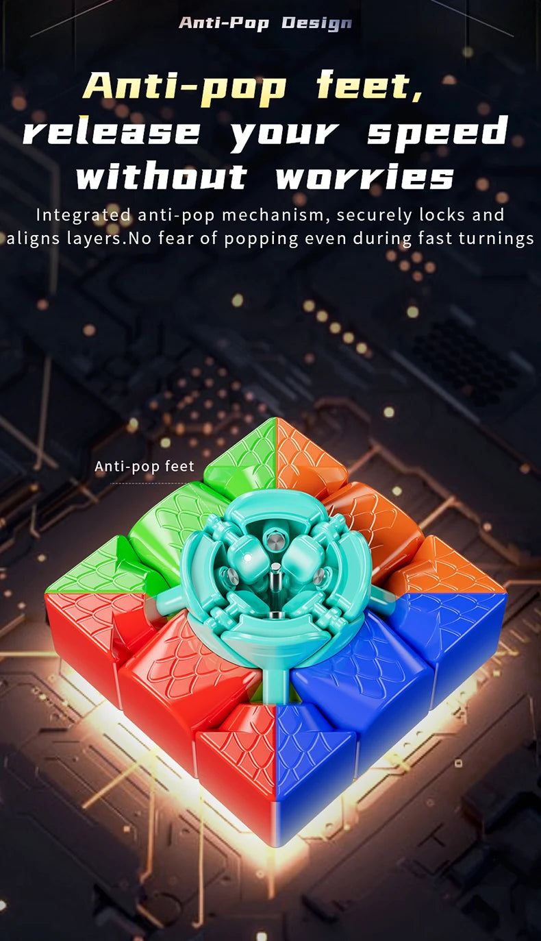 NEW 2023 MoYu RS3M V5 3X3 Magnetic Magic Speed Cube Stickerless Professional Fidget Toys RS3 M V5 Cubo Magico Puzzle