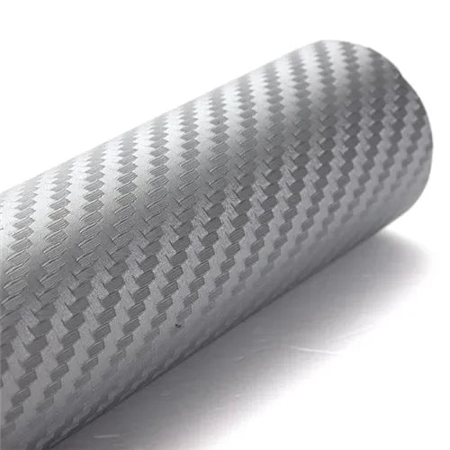 Carbon Fiber Vinyl Wrap Film Car Vehicle Waterproof 127cm x30cm 3D Sticker Sheet Roll Silver Gold Black free shipping