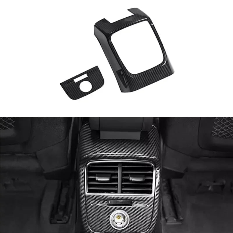 Carbon Fiber Car Styling Central Armrest Storage Box Panel Cover Trim for Audi A3 8V S3 RS3 2014 2015 2016 2017 2018 Accessories