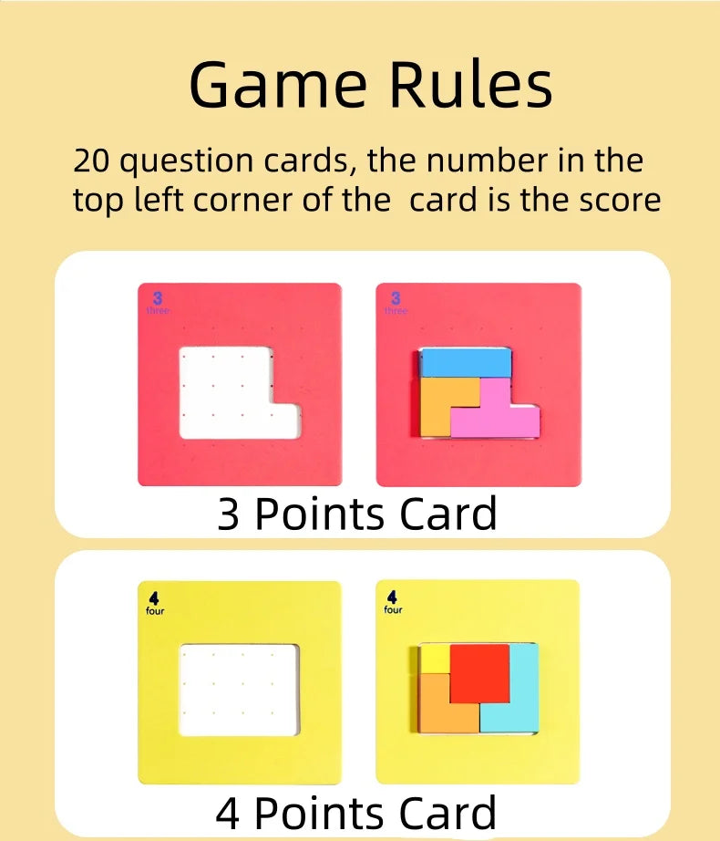 3D Tangram Math Puzzle – Interactive Building Blocks Game for Kids