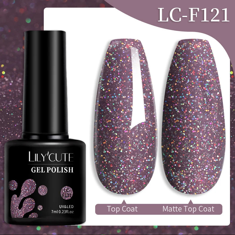 LILYCUTE Color Explosion β 184 Shades of Long-Lasting Gel Polish with Red Glitter Magic