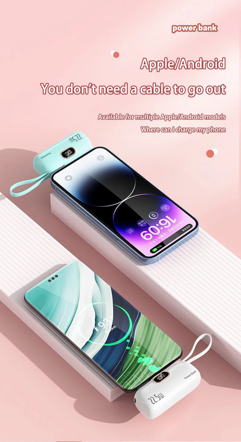 OnePlus 10000mAh Portable Power Bank 2- in-1 Fast Charger Lightweight High capacity Pocket Power Bank For IPhone Huawei Samsung