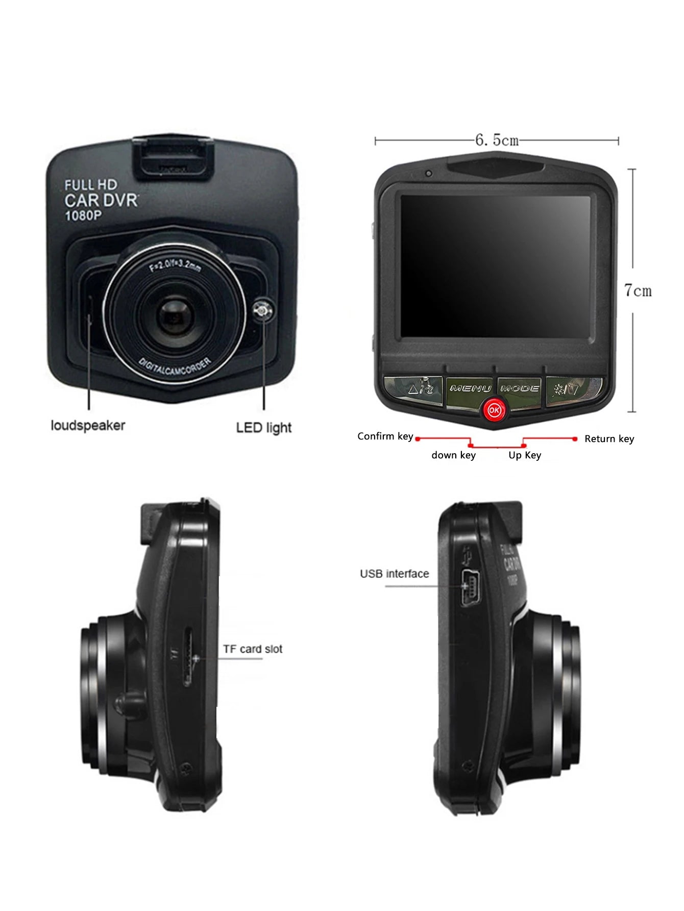 Car Monitor Car Recorder , Car Charging Single Video Recorder
