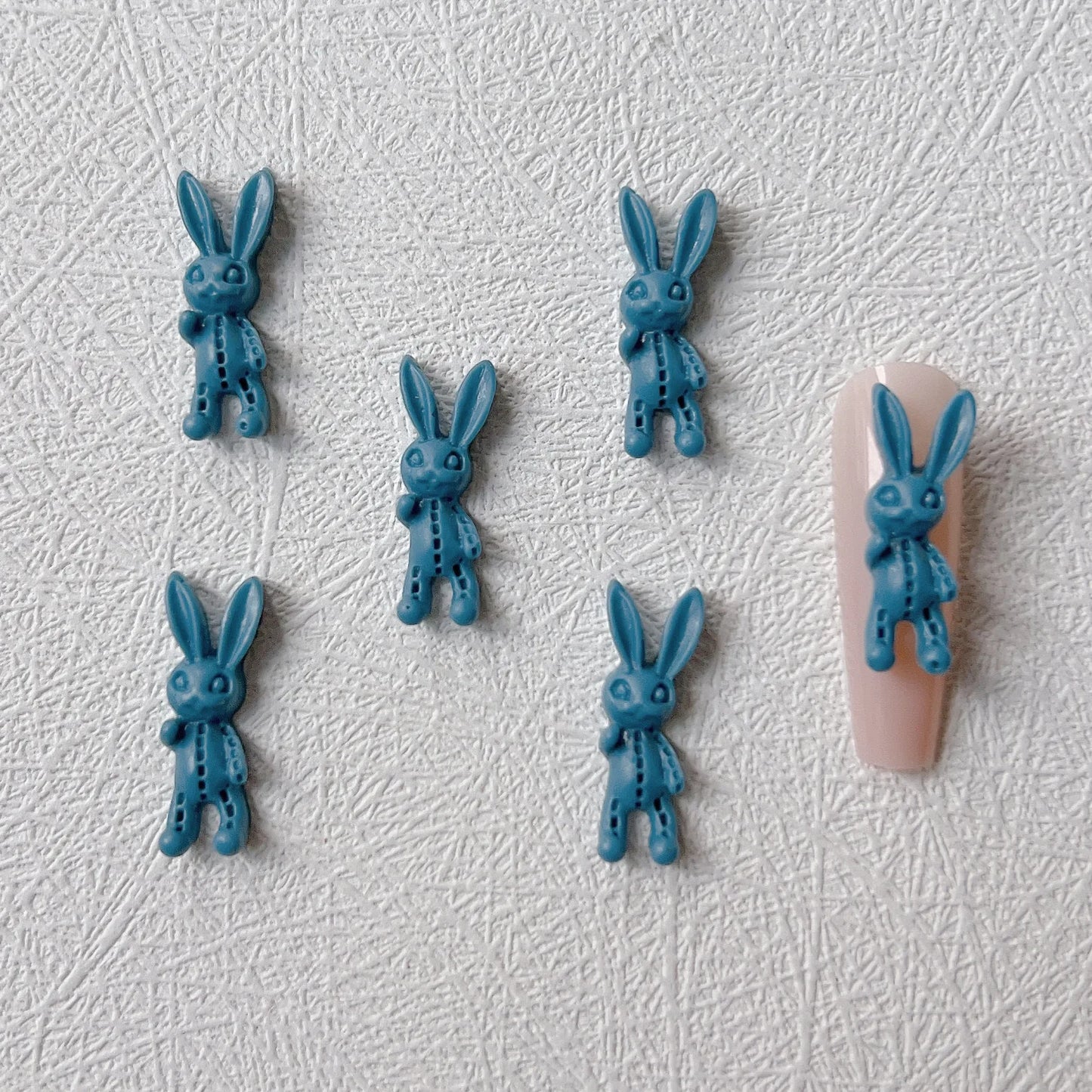 Kawaii Bunny Nail Charms – 60PCS 3D Acrylic Set for Creative Nail Art