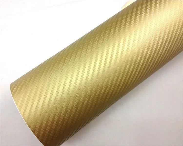 Carbon Fiber Vinyl Wrap Film Car Vehicle Waterproof 127cm x30cm 3D Sticker Sheet Roll Silver Gold Black free shipping