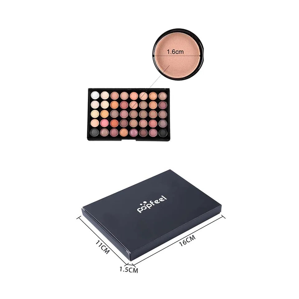 40 Color Matte Pearl Light Earth Color Eyeshadow Palette Color Display Durable Easy Makeup Waterproof Anti - Smudging