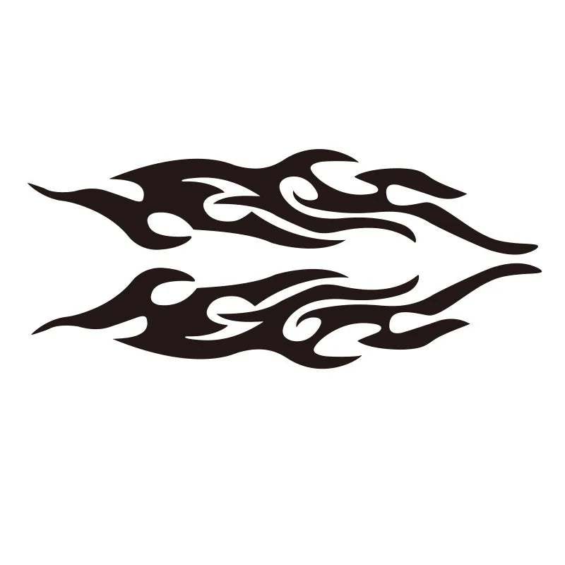 2Pcs Car Flame Stickers Car Truck Side Door Truck Bumper Window Lap Top Cut Vinyl Decal Sticker Auto Styling Decals Accessories