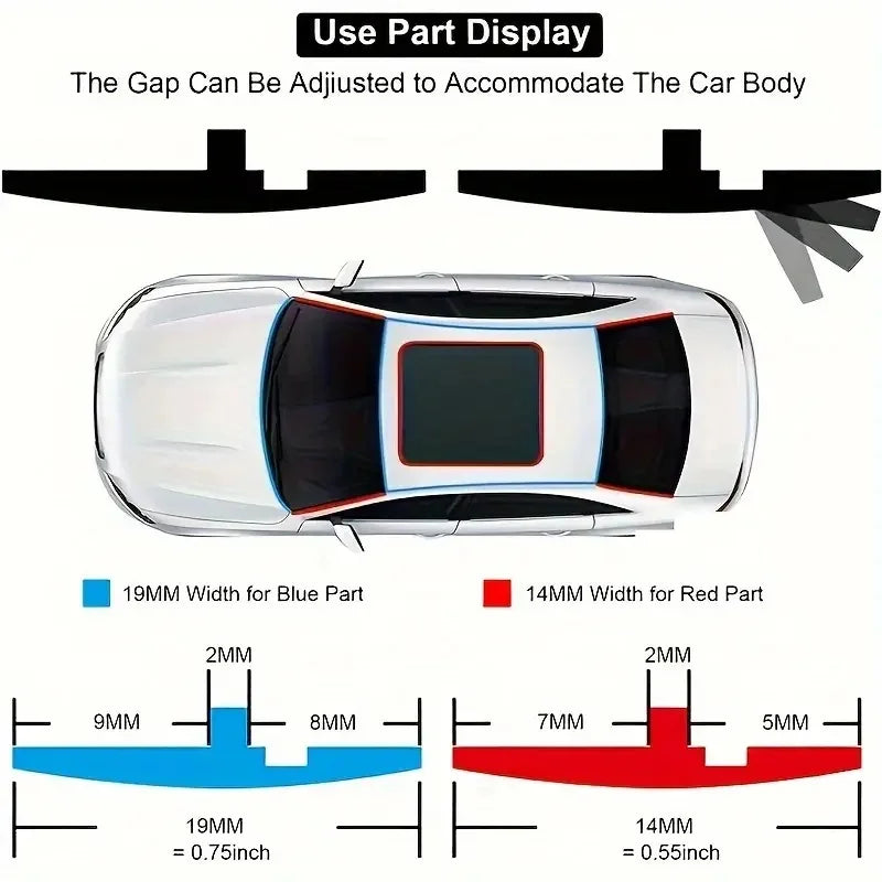 1pc T-Shape Car Sealing Strip - Premium Noise Reduction, Weatherproofing Solution for Sunroof, Windshield, Windows & Doors - Dur