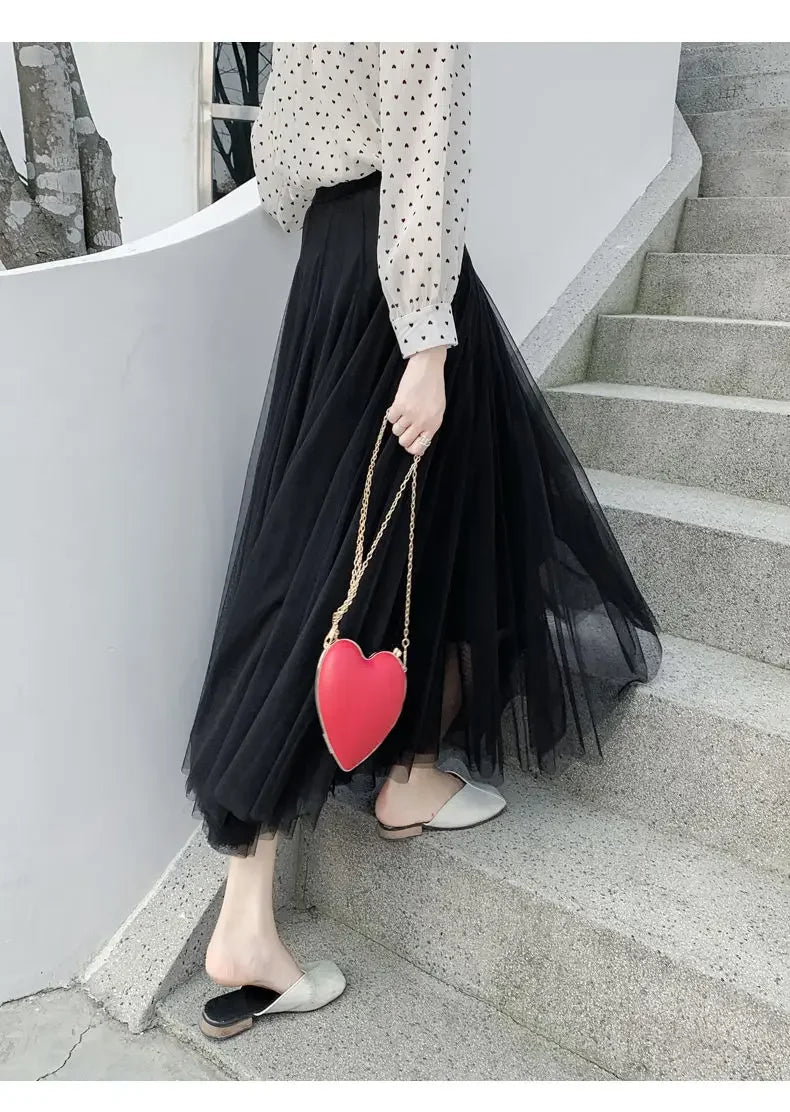 Woman Skirts Spring Summer Skirt Women's Tulle Skirt Pettiskirt Skirt Mujer Faldas Saias Mulher